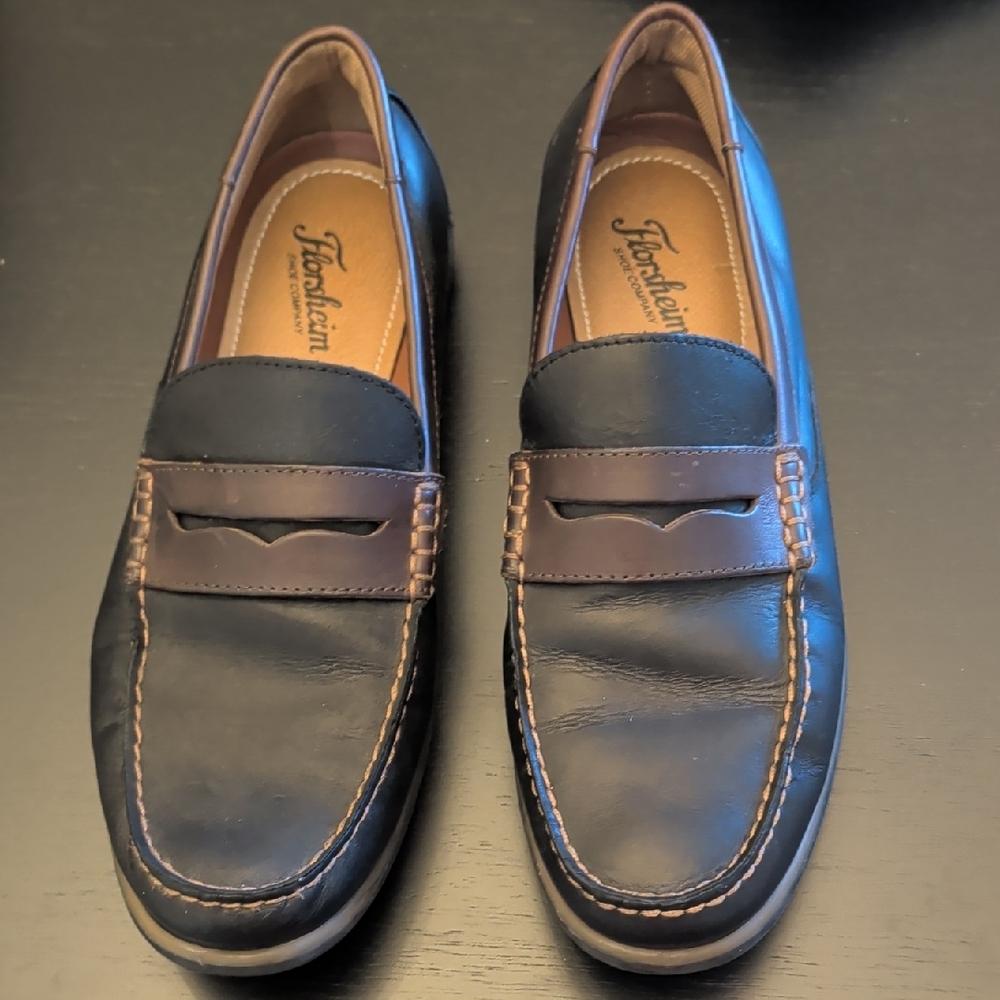 Florsheim Motor Smooth Penny Driver Loafers Two-Tone